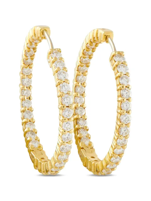 Roberto Coin Pre-Owned diamond inside-out hoop earrings