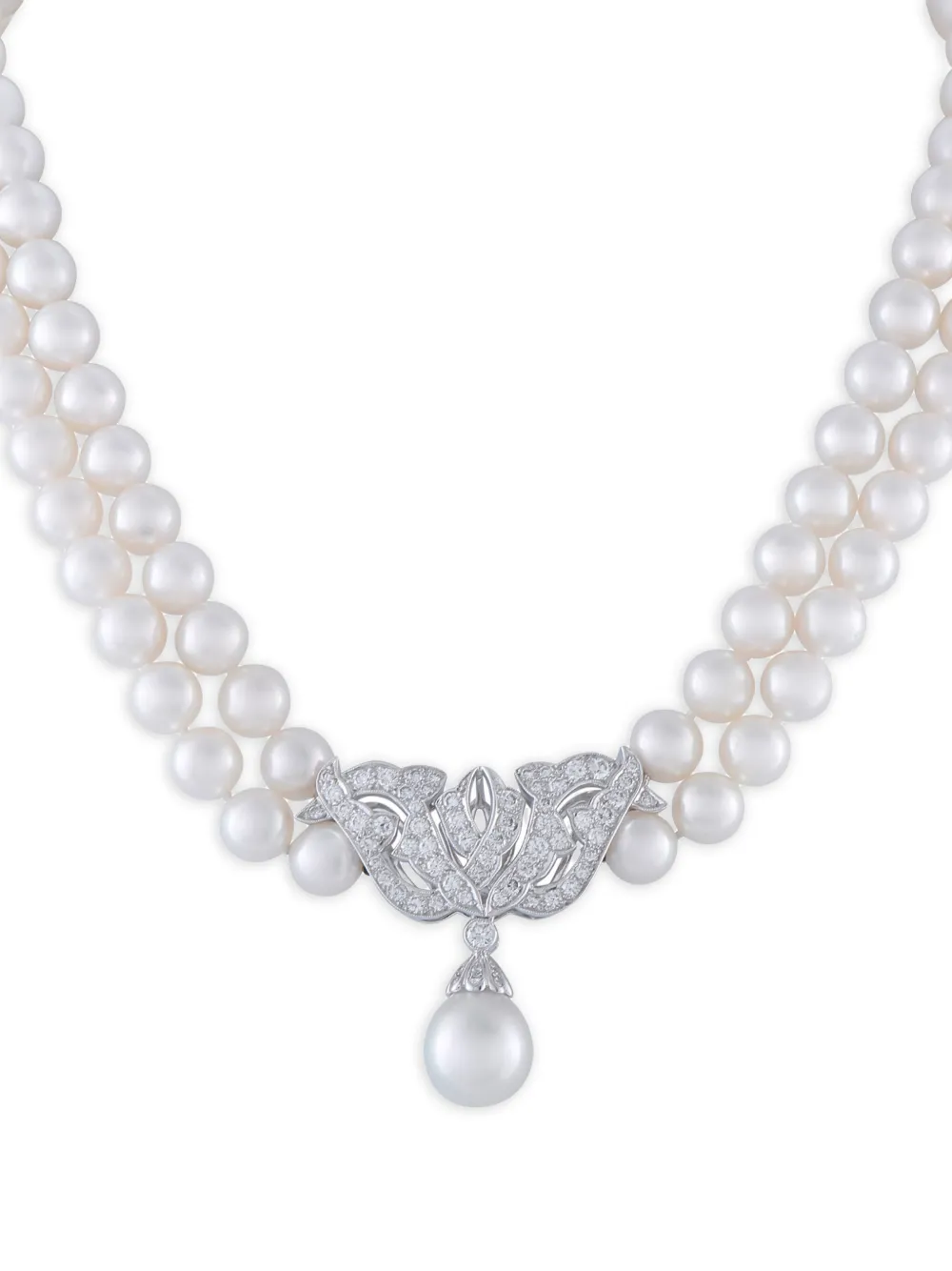 Mikimoto pearl and diamond necklace - Bianco