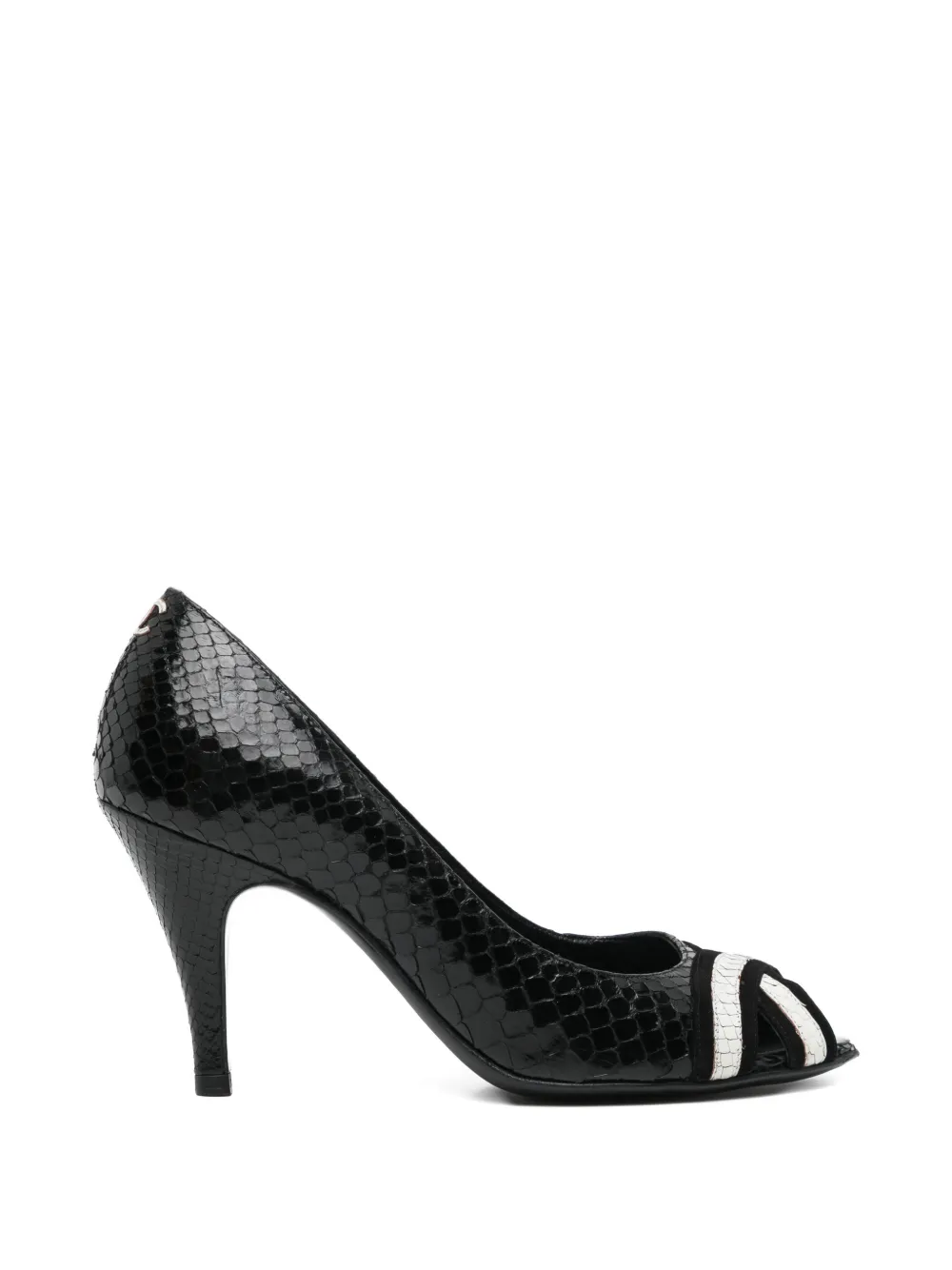 CHANEL Pre-Owned 90mm 2000s leather pumps - Nero