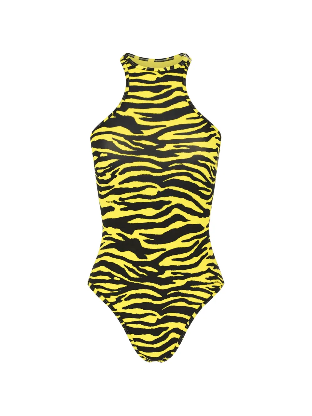 The Attico tiger-print racerback swimsuit - Giallo