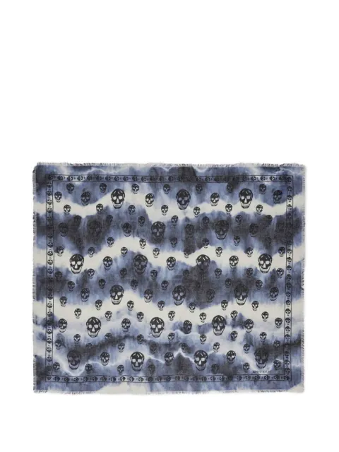 Alexander McQueen skull-print tie-dye scarf