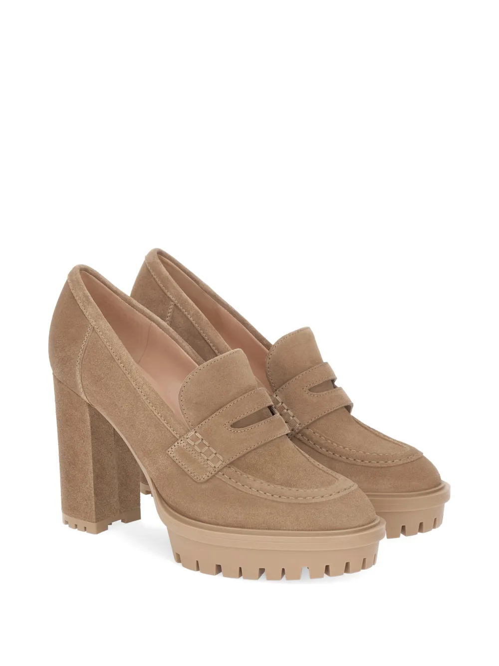 Gianvito Rossi Barry pumps met plateauzool Bruin