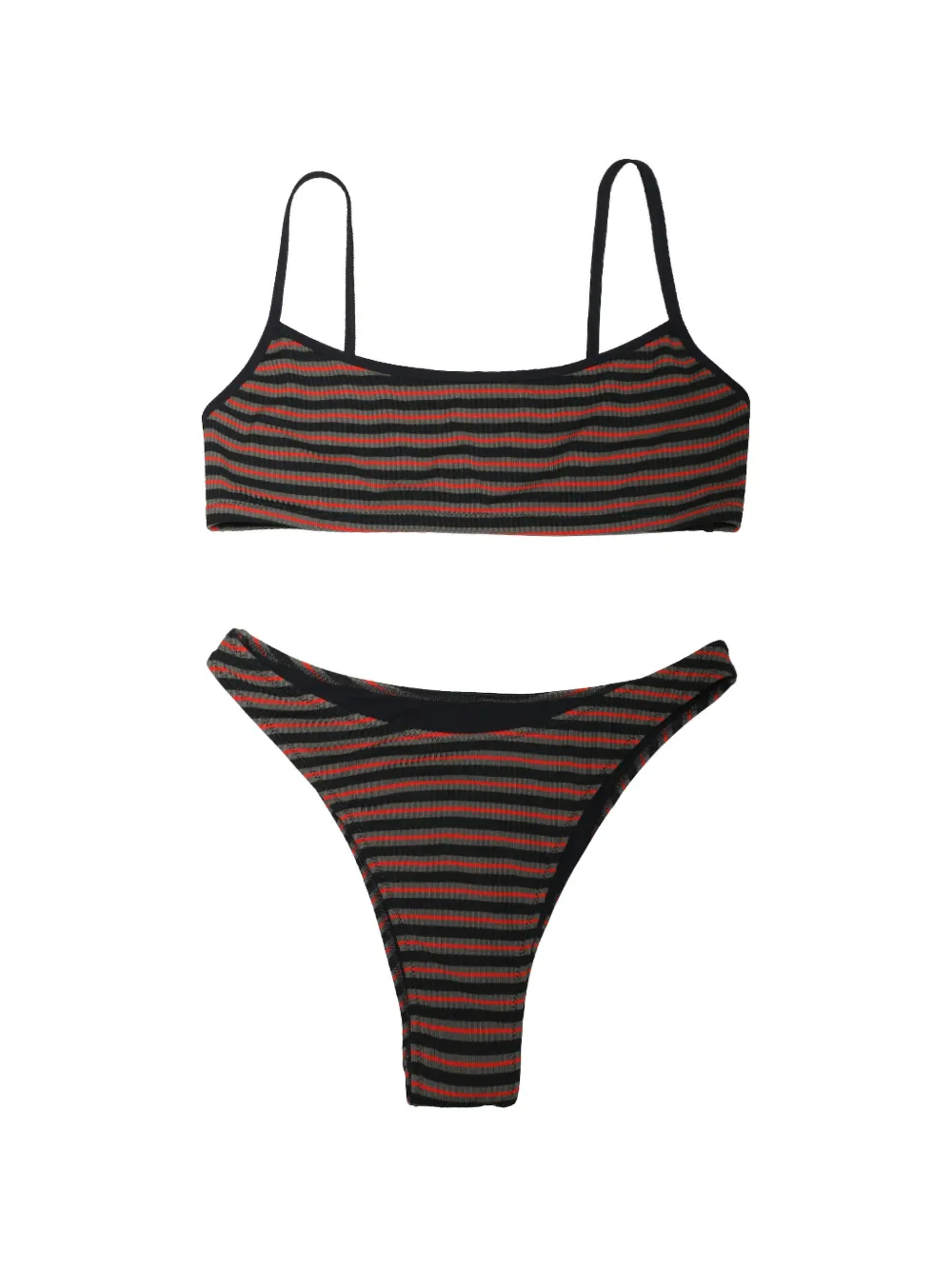 LIDO Undici striped bikini - Nero
