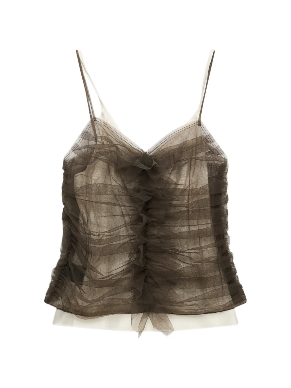 Renaissance Renaissance Deedee ruffled camisole top - Marrone
