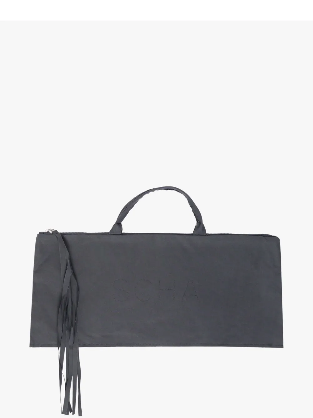 Scha fringe-detail zip-top tote bag - Grigio