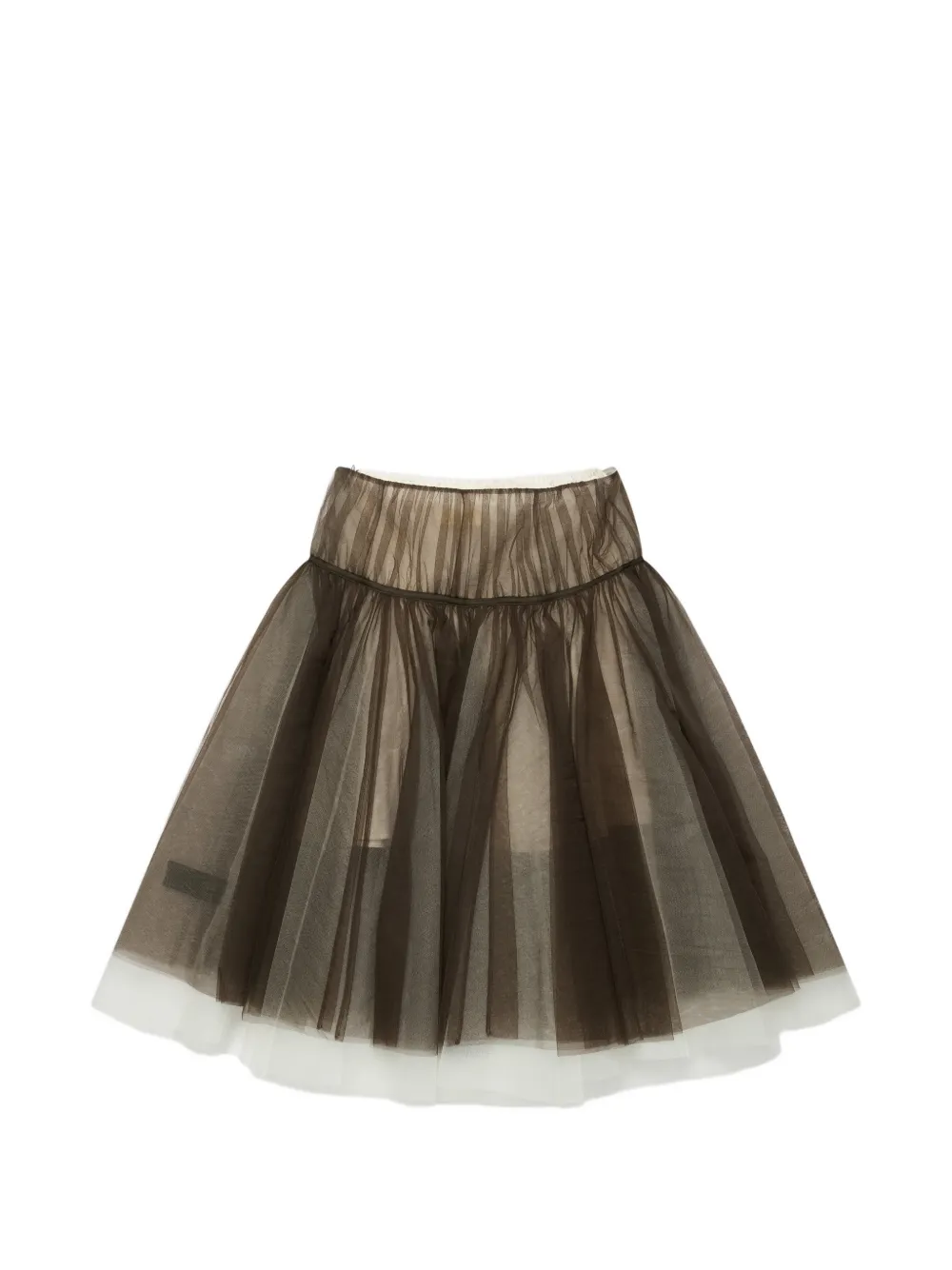 Renaissance Renaissance Downtown tulle-layered mini skirt - Marrone