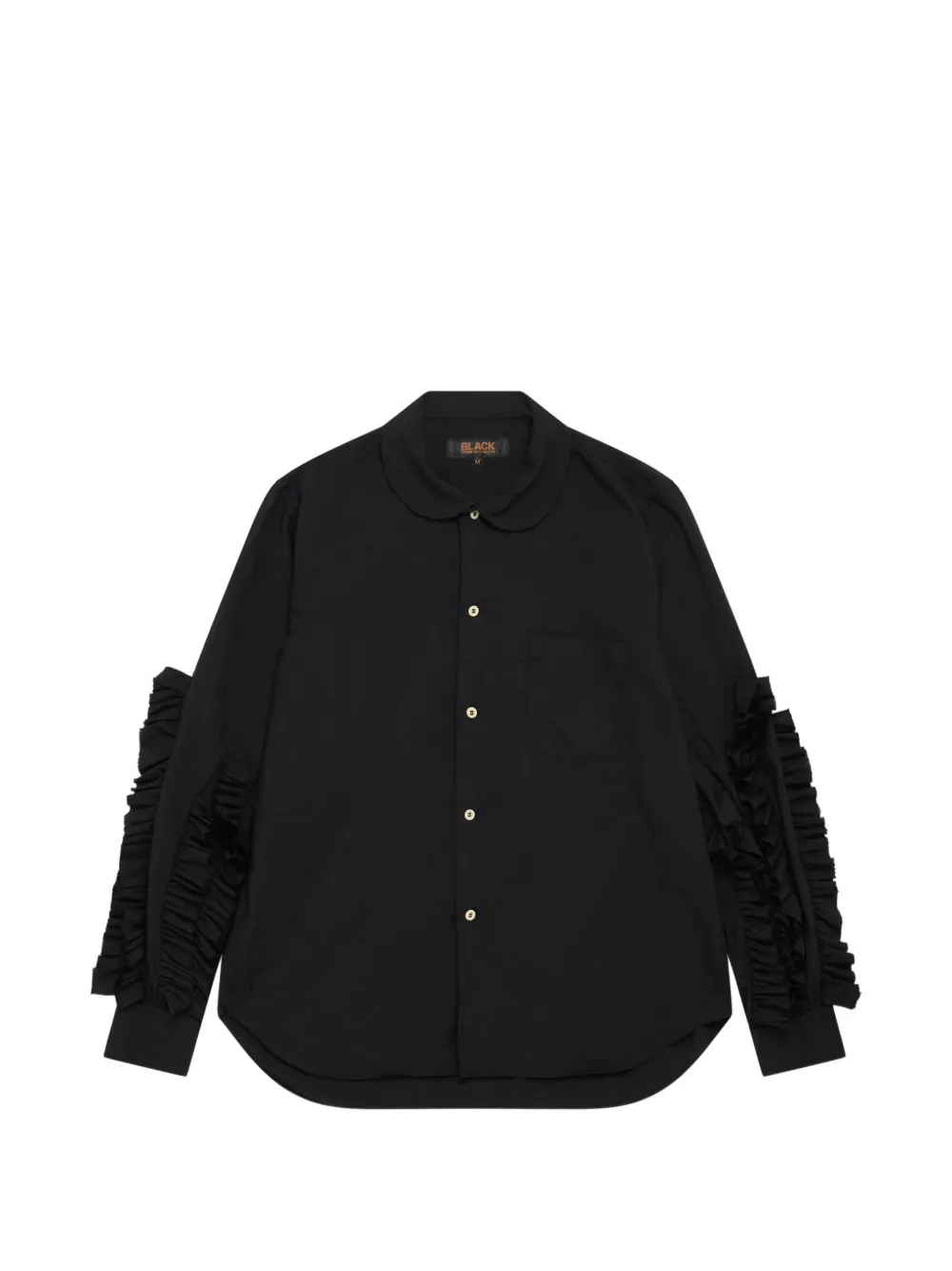 Black Comme Des Garçons ruffled Peter Pan-collar shirt - Schwarz