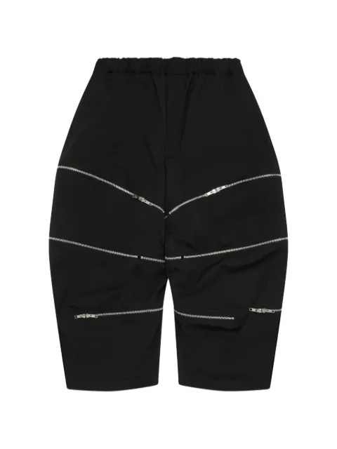 Black Comme Des Garçons pantalones con detalle de cremalleras