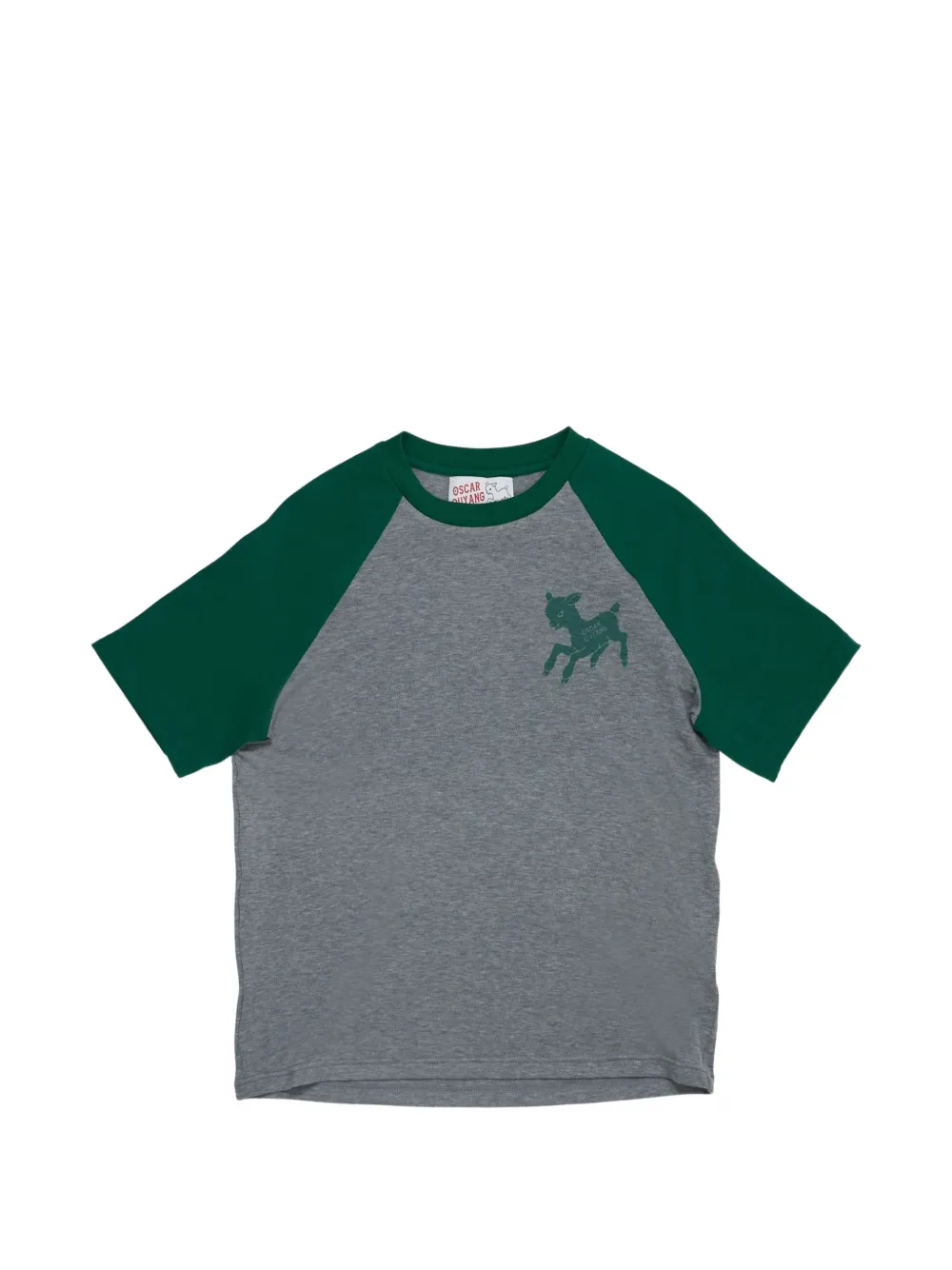 Oscar Ouyang raglan-sleeve graphic-print T-shirt - Grau