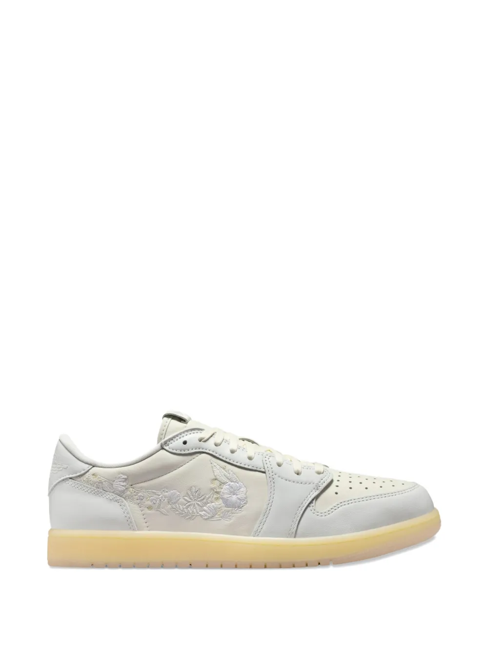 Nike Air Jordan 1 Low OG floral-embroidered sneakers - Weiß