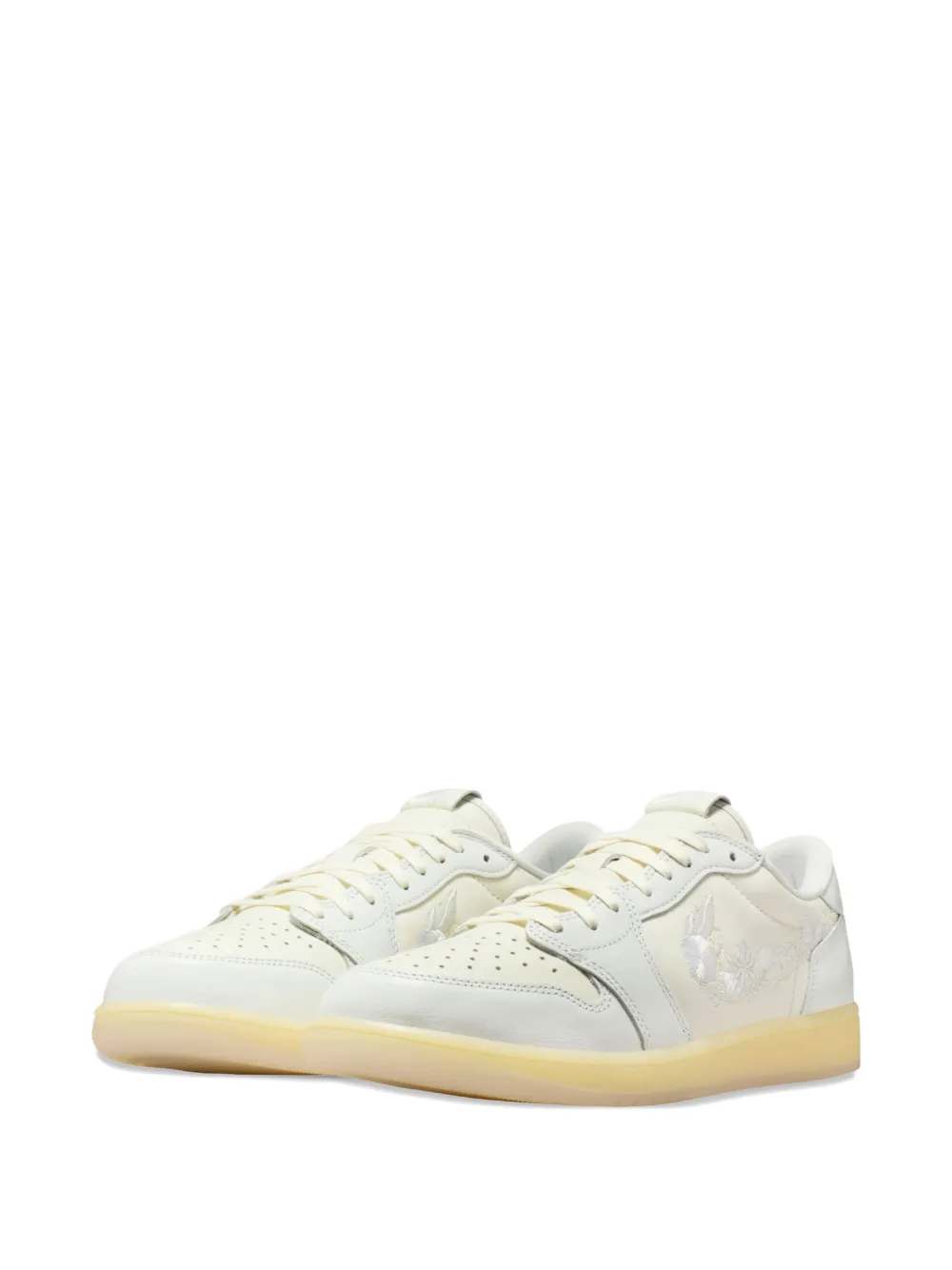 Nike Air Jordan 1 Low OG floral-embroidered sneakers Wit