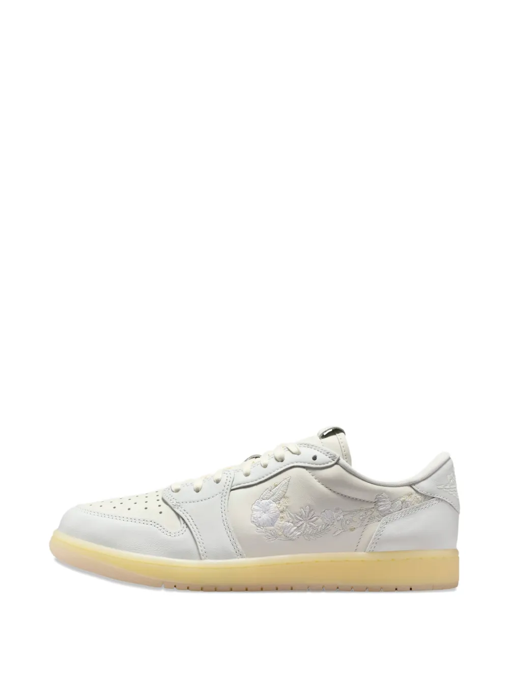 Nike Air Jordan 1 Low OG floral-embroidered sneakers Wit