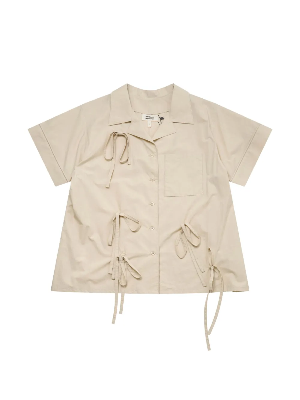 Renaissance Renaissance Bunny bow-detail shirt - Toni neutri