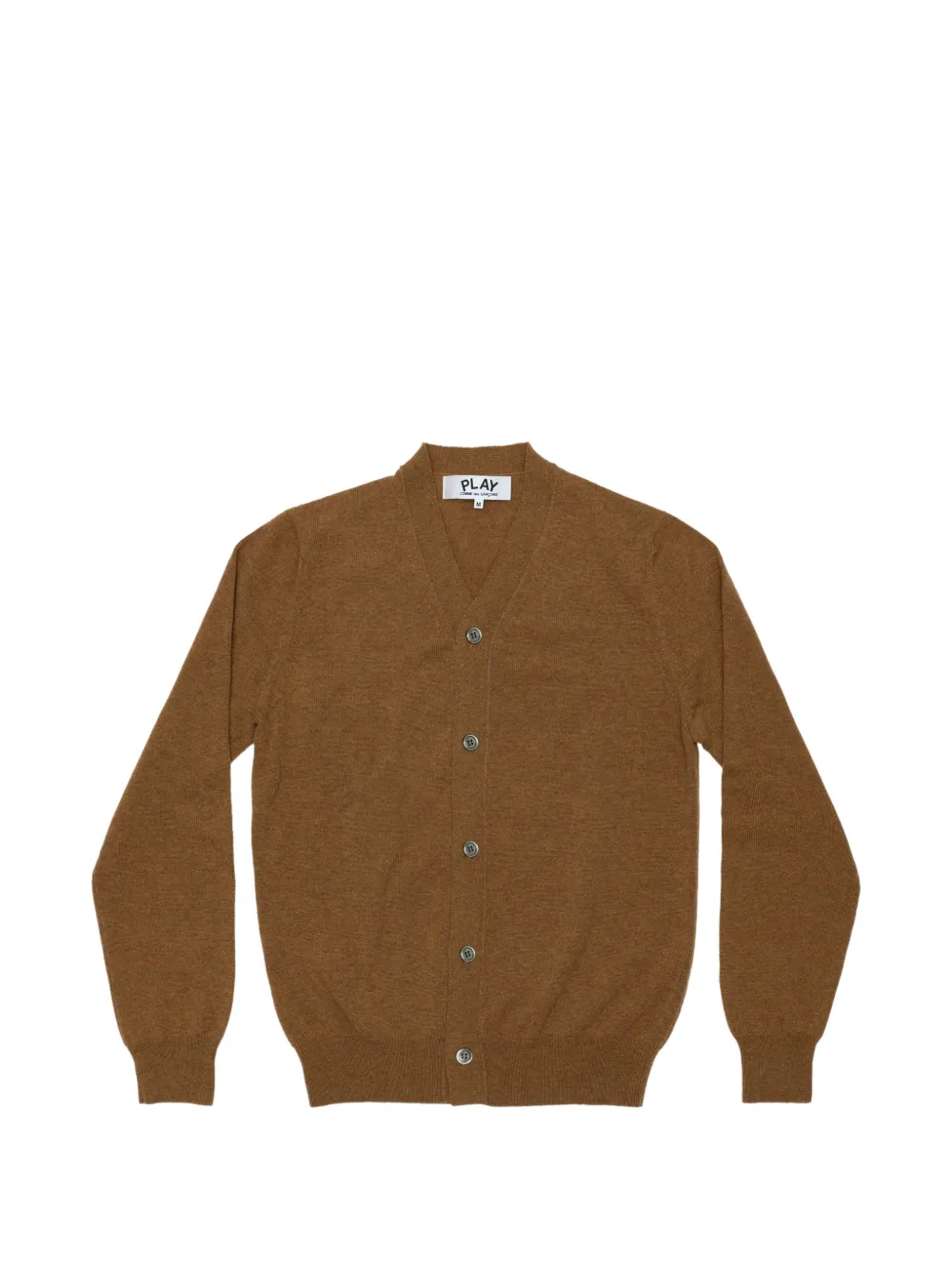 Comme Des Garçons Play Play logo-patch cardigan - Marrone