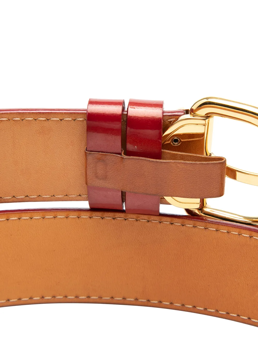 Louis Vuitton Pre-owned 2016 Monogram Vernis Ceinture Belt in Red, view 4