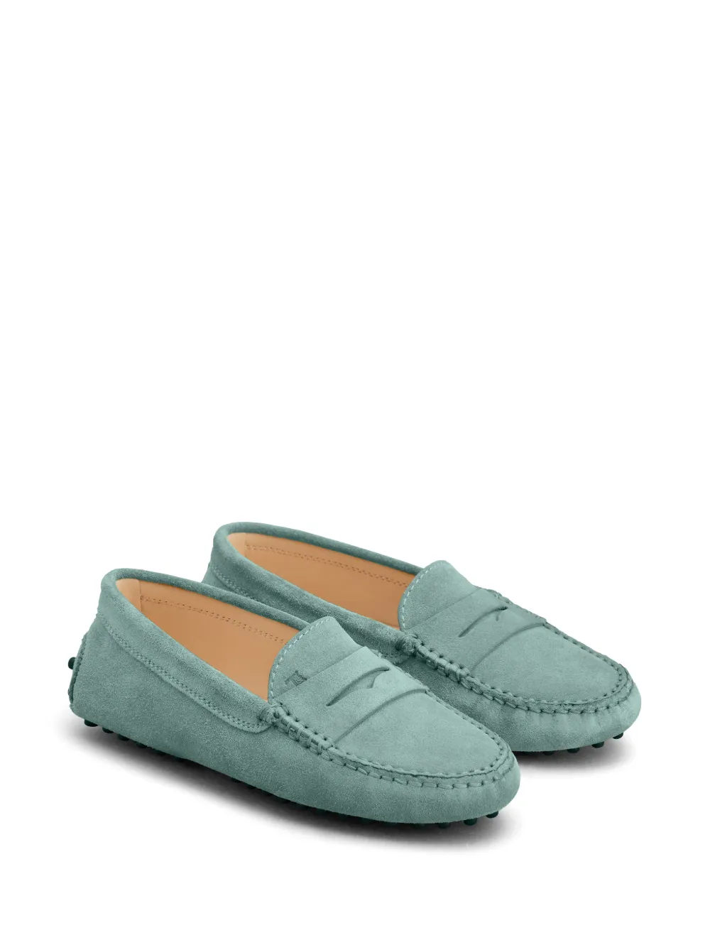 Tod's Kids Gommino suede loafers - Verde