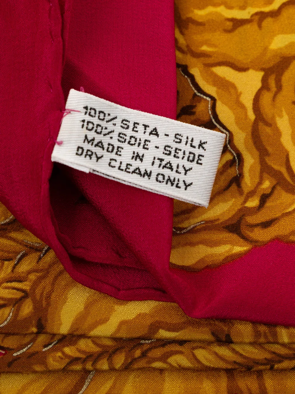 Chanel Pre-owned 1990-2010 Ornate Floral Print Silk Scarf Scarves in Pink, view 3