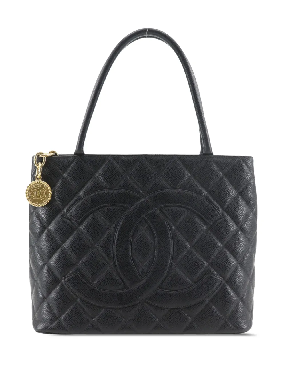 CHANEL Pre-Owned 1997-1999 Caviar Medallion tote bag - Nero