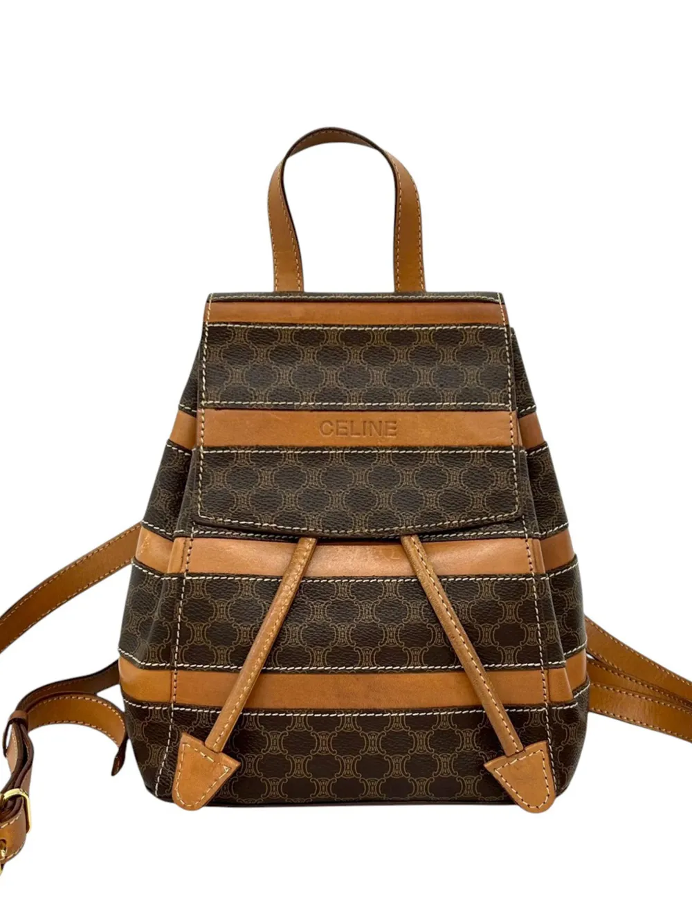 Celine Pre-Owned 1995 Macadam Coated Canvas backpack - Brown