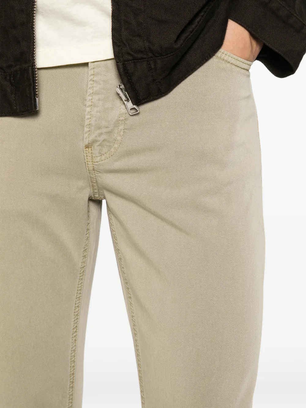 FRAME Broek met vijf zakken Groen