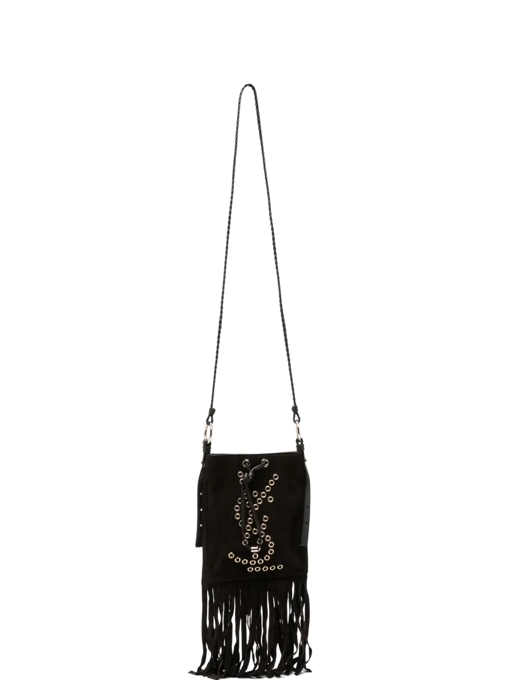 Saint Laurent Pre-Owned 2002 fringed shoulder bag - Marrone