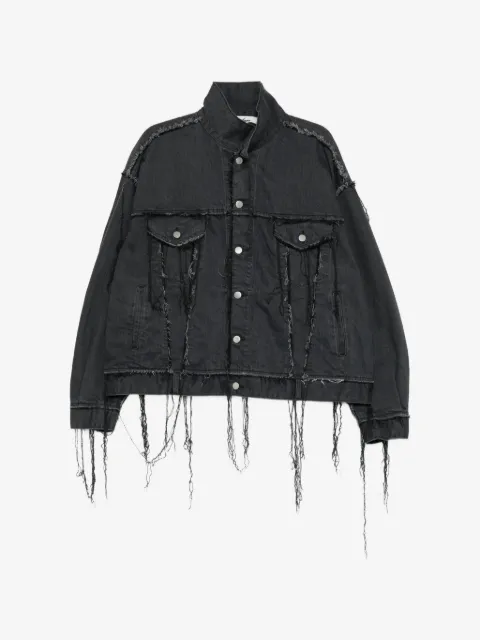 midorikawa frayed-edge denim jacket