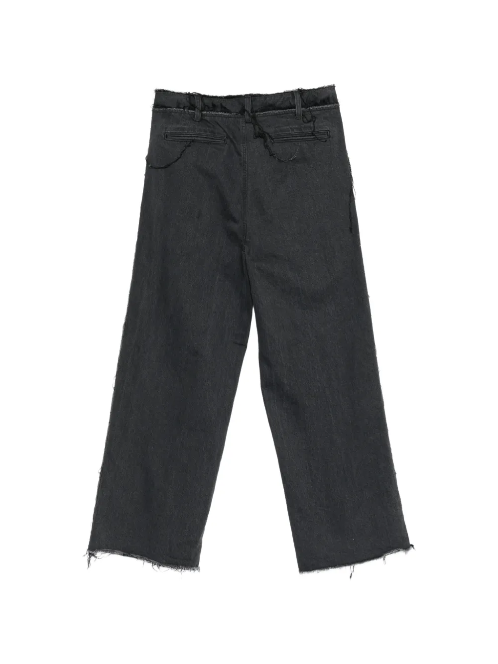  Midorikawa Vaqueros Con Bordes Deshilachados - Gris 