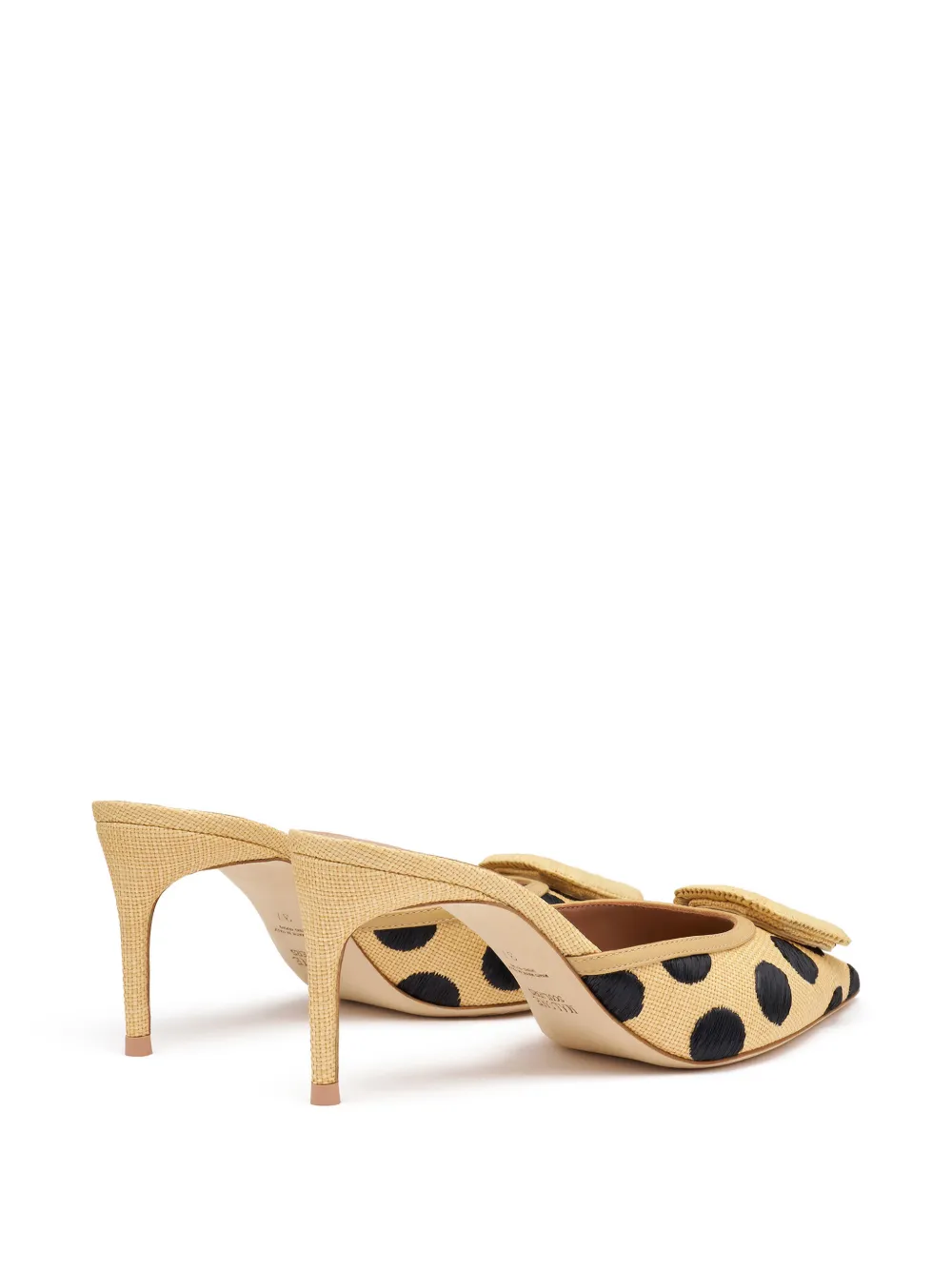 Malone Souliers Mona polka-dot buckle-detail mules Beige