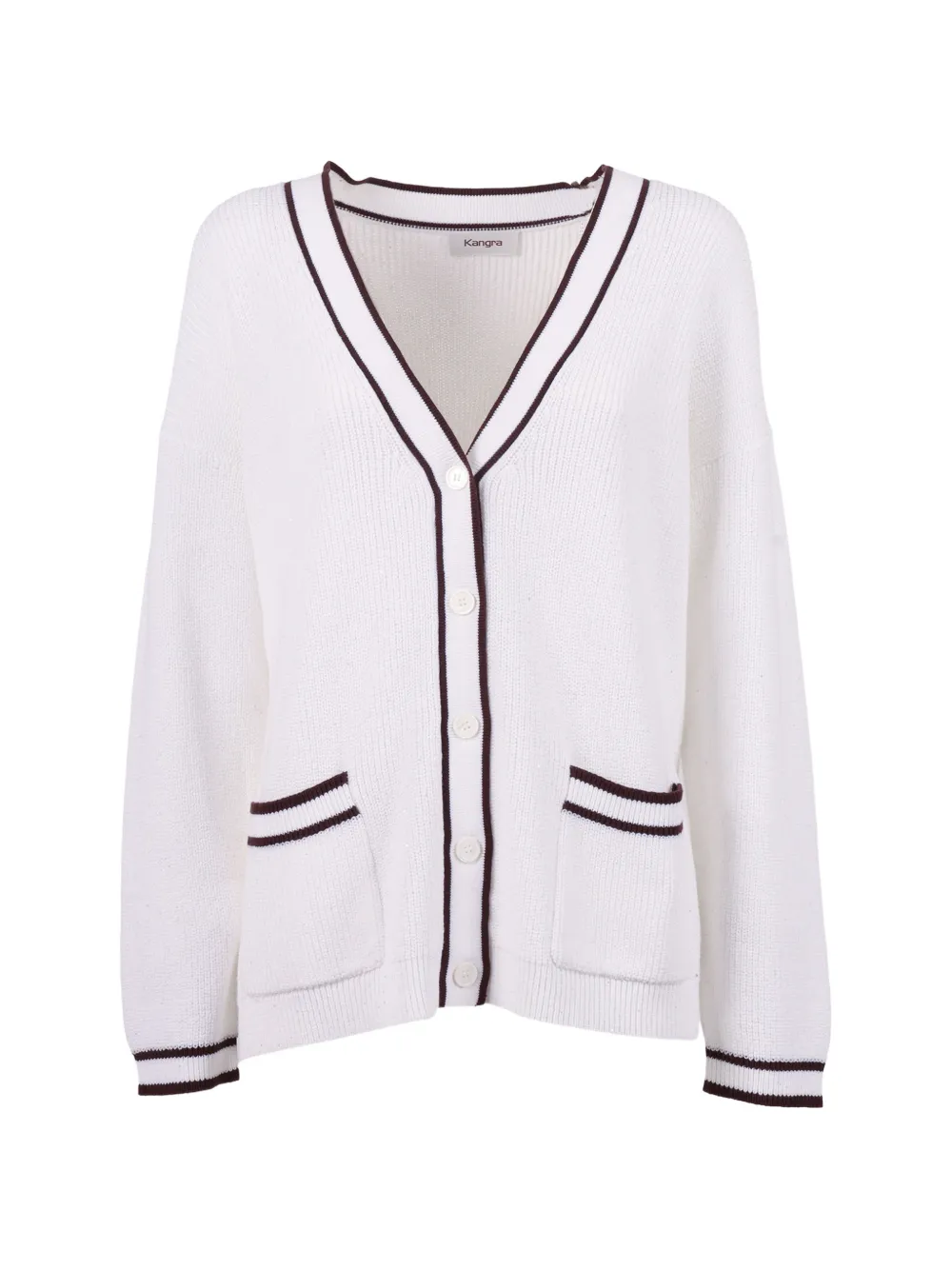 Kangra Cardigan con paillettes - Bianco