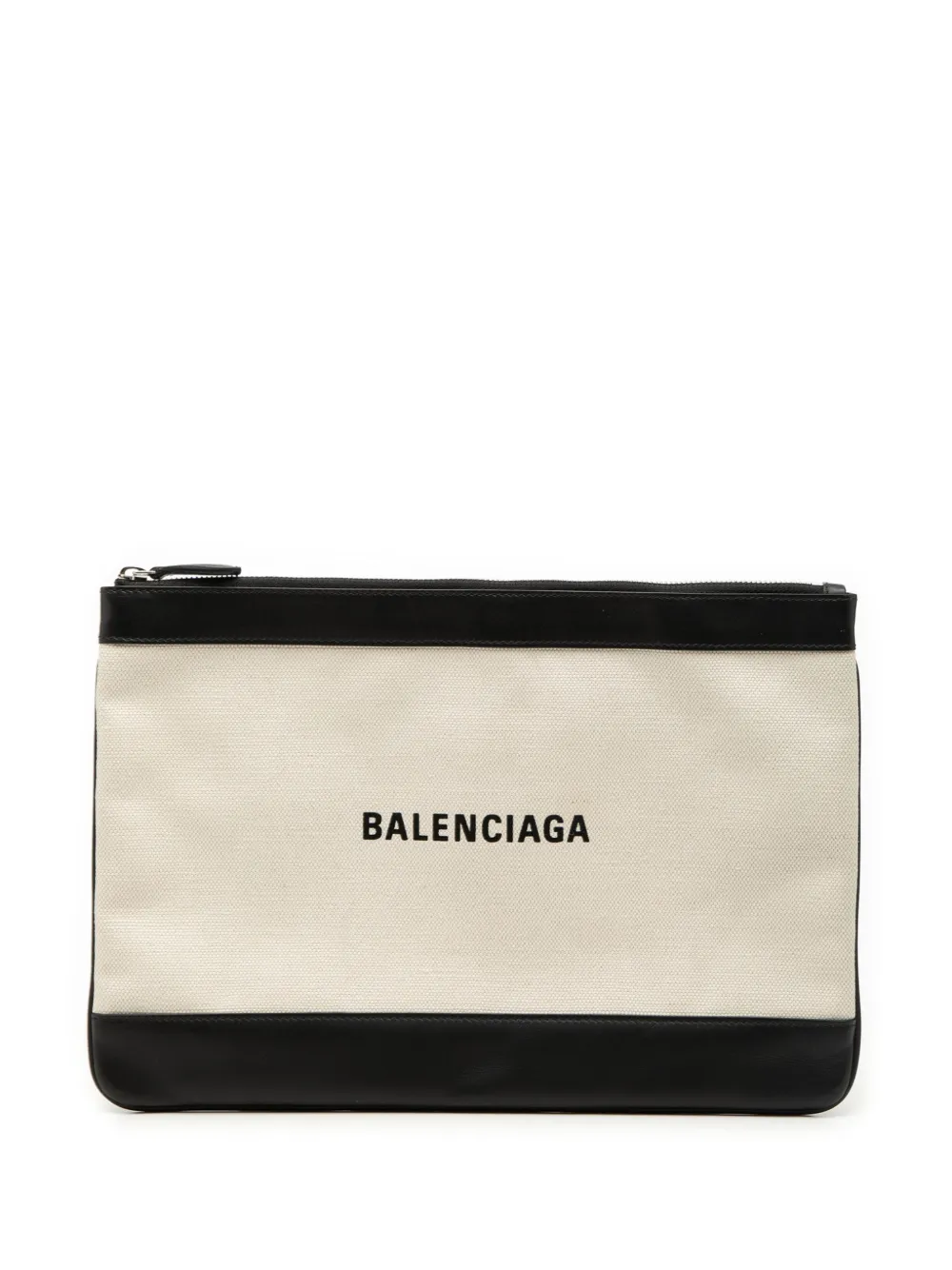 Balenciaga Pre-Owned 2019 Canvas Navy Clip M clutch bag - Marrone