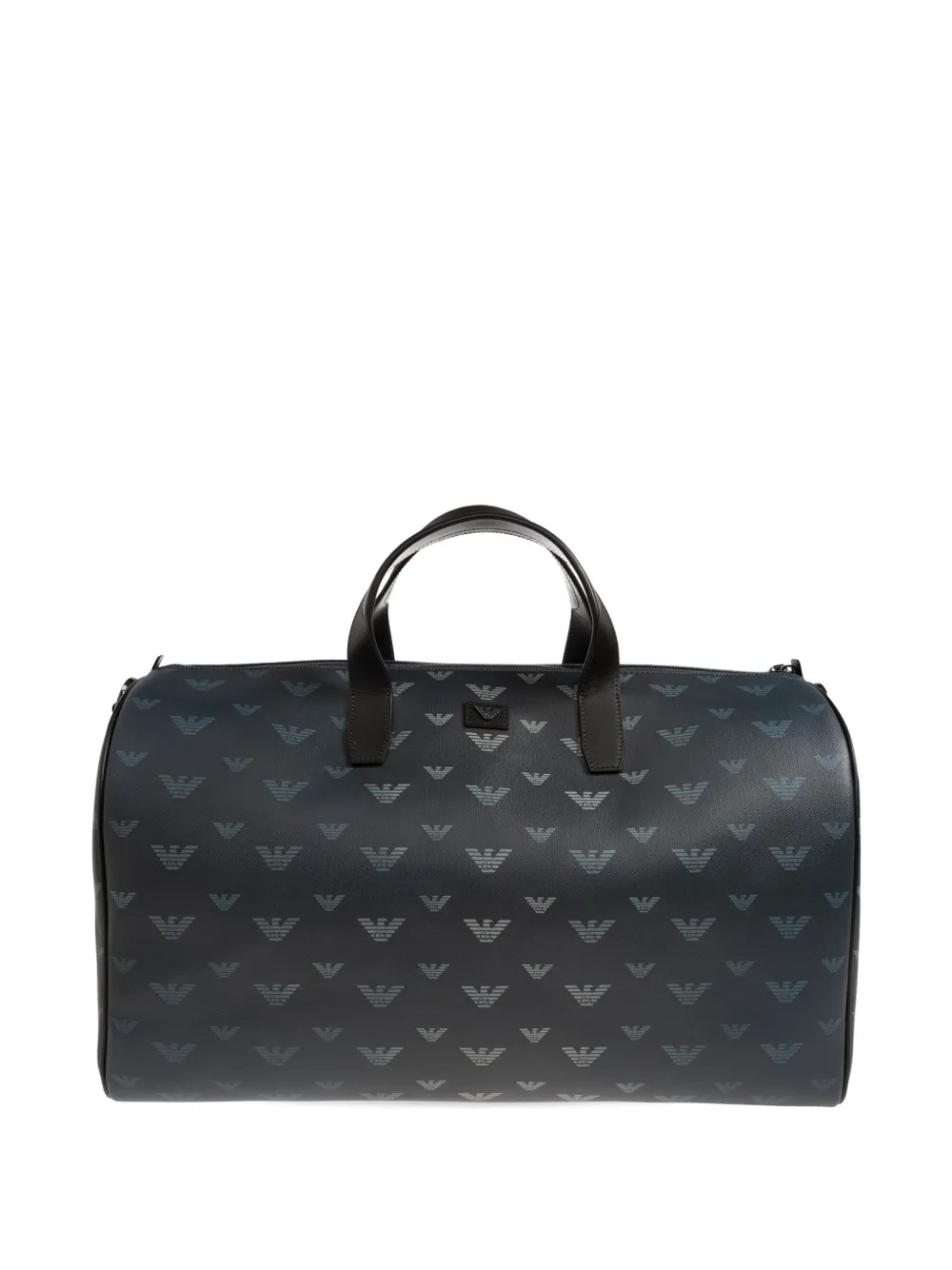 Emporio Armani monogram-print canvas duffle bag - Verde