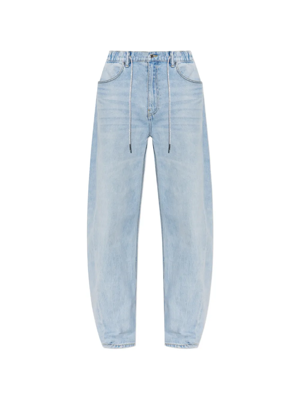 Alexander Wang crystal-embellished drawstring-waist jeans - Blu