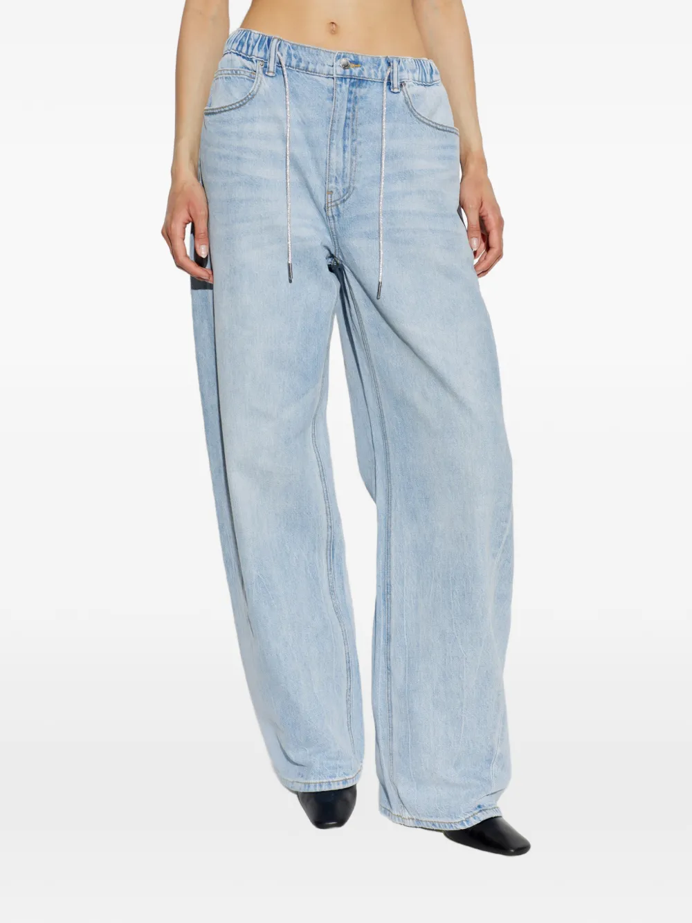 Alexander Wang Hotfix ballonjoggingbroek met trekkoord en kristallen Blauw