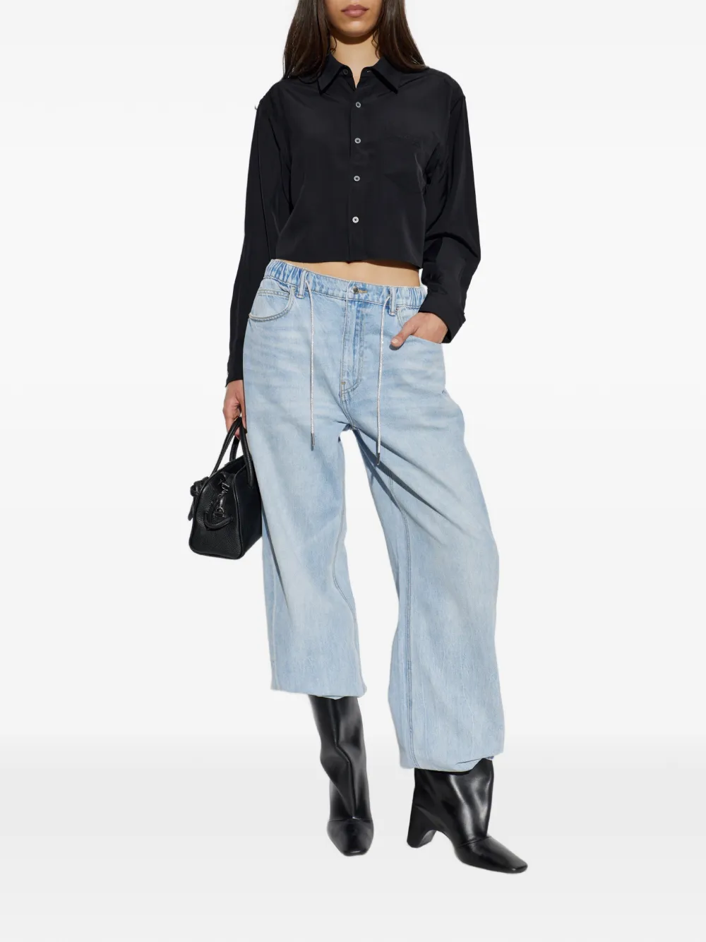 Alexander Wang Hotfix ballonjoggingbroek met trekkoord en kristallen Blauw