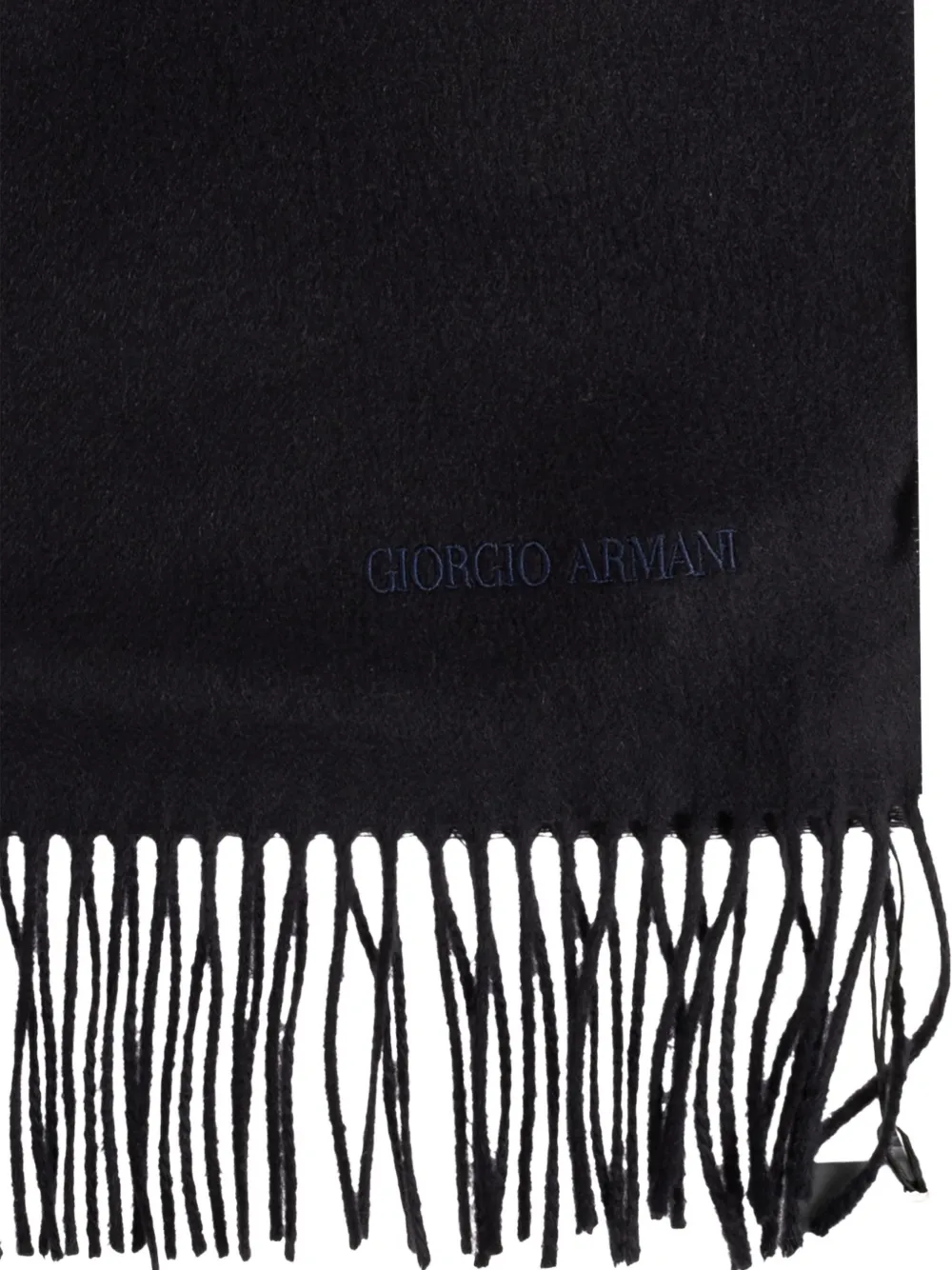 Giorgio Armani Sjaal met geborduurd logo Blauw