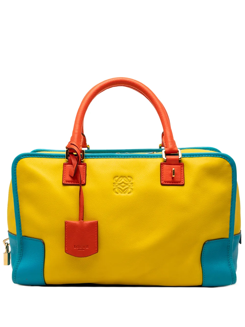 Loewe Pre-Owned 2012 Tricolor Leather Amazona 36 handbag - Giallo