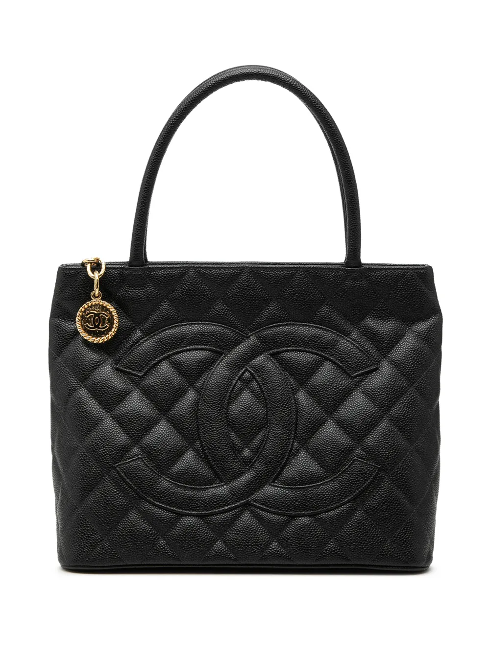 CHANEL Pre-Owned 2003-2004 Caviar Medallion tote bag - Nero