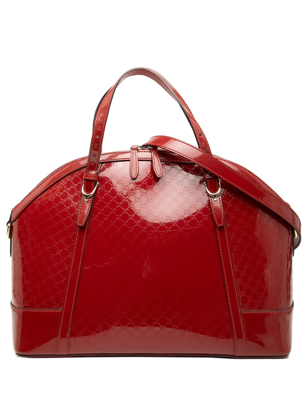 Gucci Pre-Owned 2000-2015 Large Microguccissima Patent Nice Dome satchel - Rosso