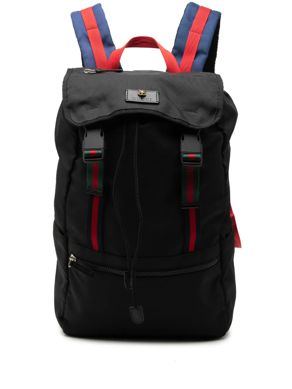 Gucci Pre-Owned 2000-2015 Canvas Techno Web Animalier backpack - Nero