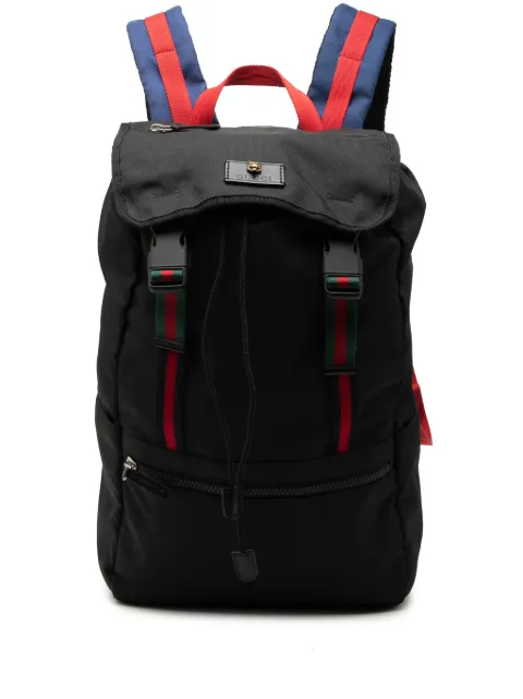 Gucci Pre-Owned 2000-2015 Techno Web Animalier Rucksack aus Canvas