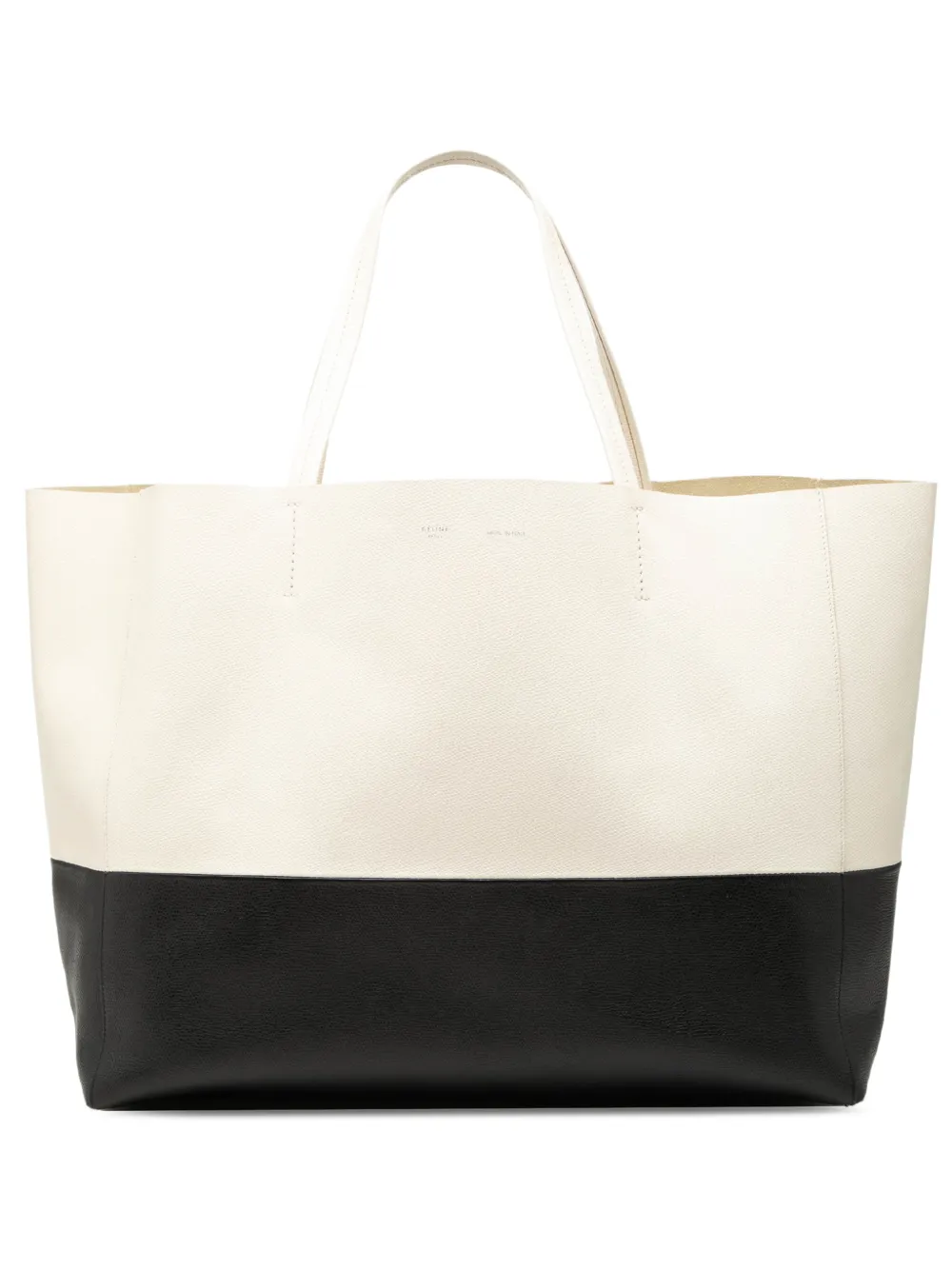 Celine Pre-Owned 2015 Bicolor Calfskin Horizontal Cabas tote bag - Nero