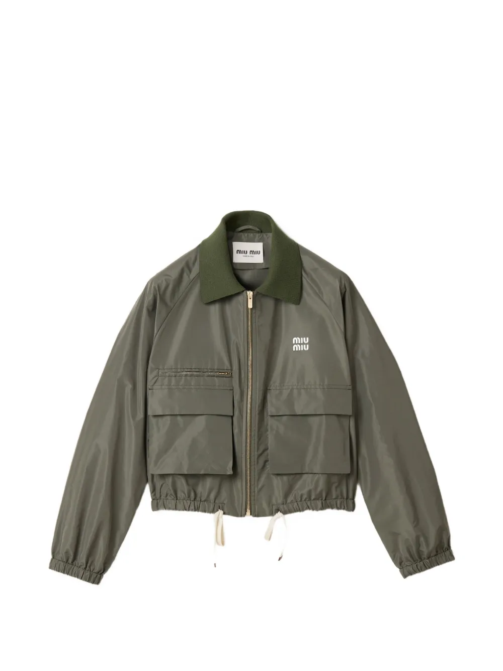 Miu Miu technical fabric blouson jacket - Green