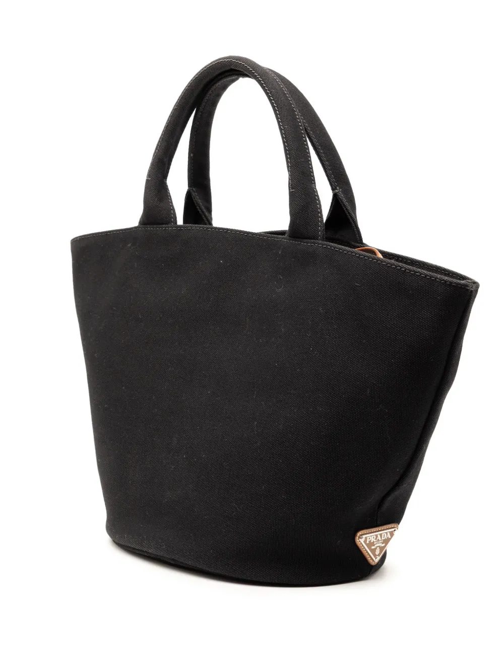 Prada Pre-Owned 2013-2026 Canvas Canapa Logo Satchel | Black