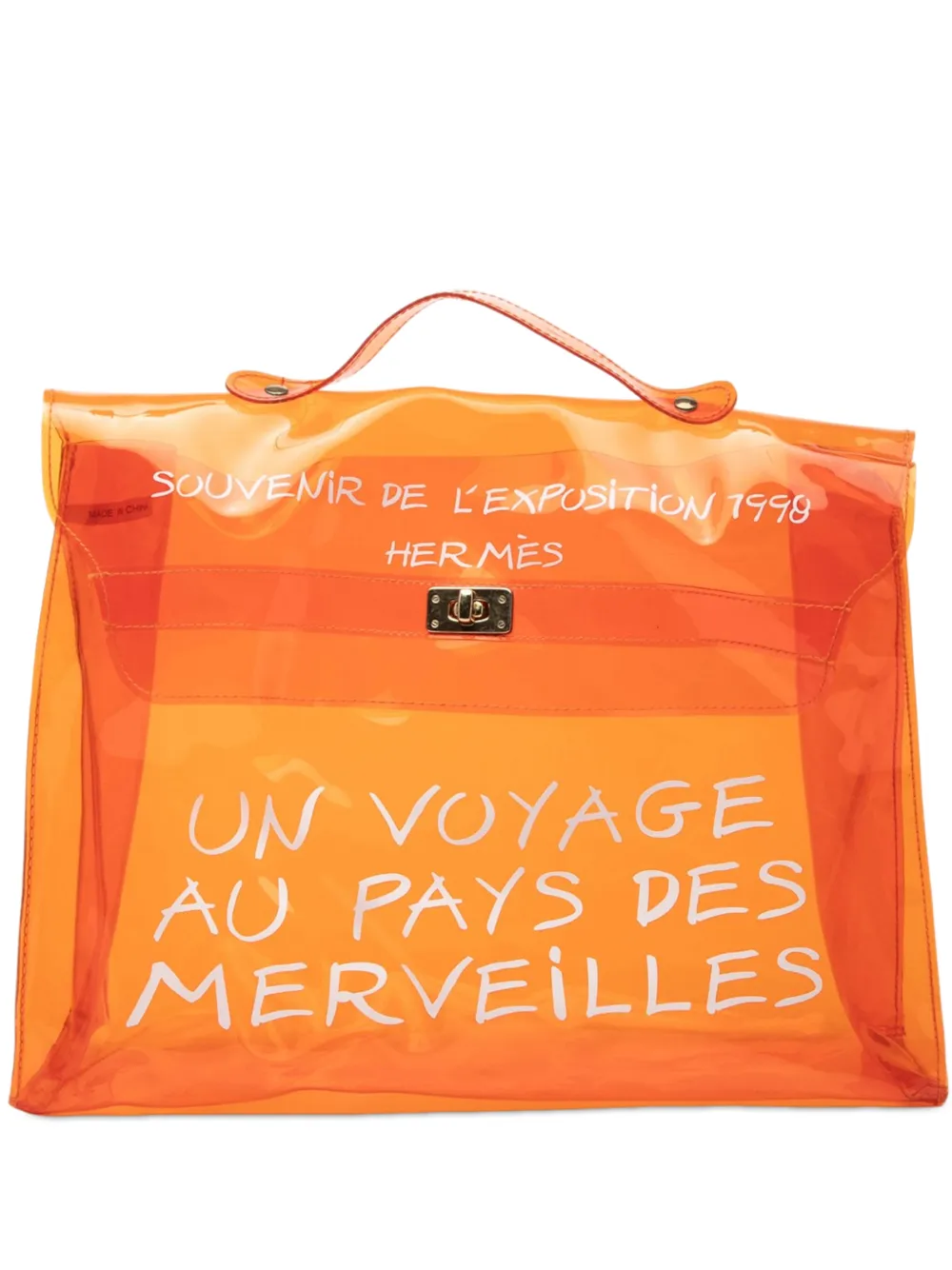 Hermès Pre-Owned 2000-2010 Vinyl Souvenir De L Exposition Kelly handbag - Arancione