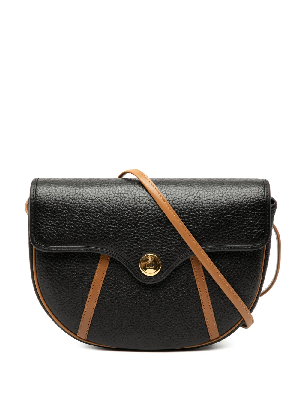 Christian Dior Pre-Owned 20th Century Bicolor Grained Calfskin crossbody bag - Nero