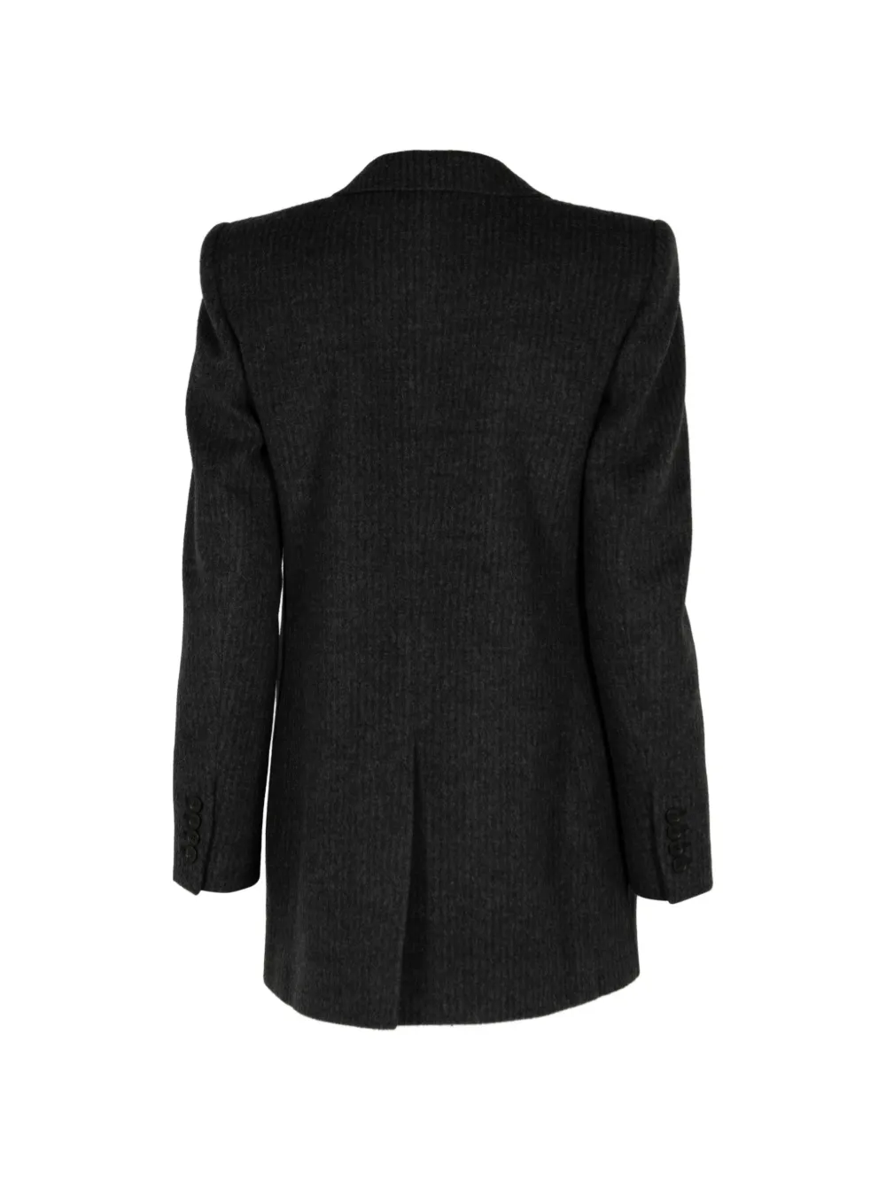 Saint Laurent Blazer met enkele rij knopen Grijs