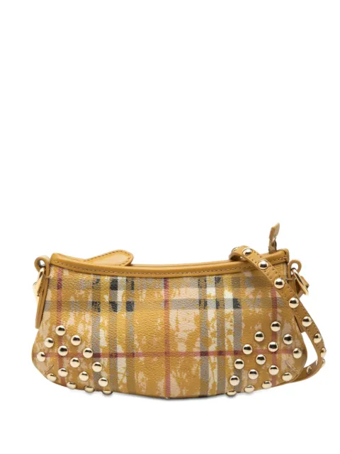 Burberry Pre-Owned 2000-2017 Studded Haymarket Check Coated Canvas Canterbury crossbody bag
