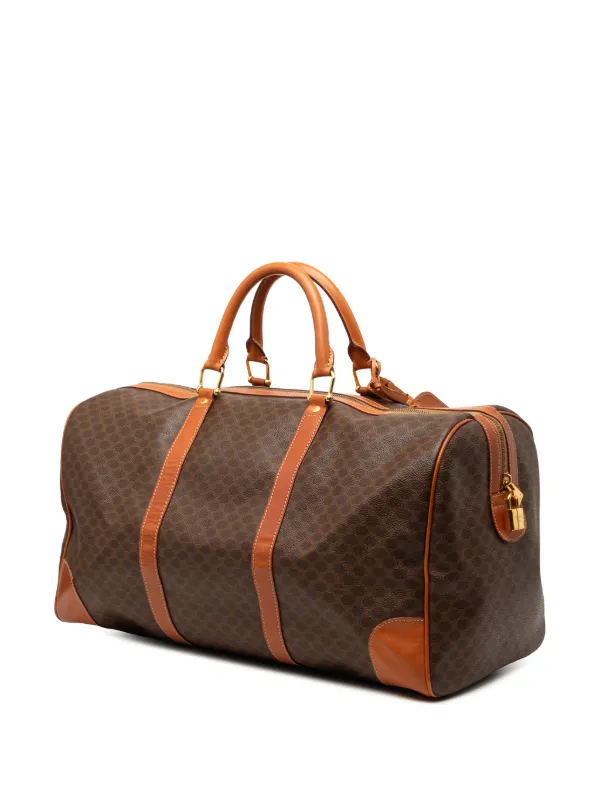 Celine Pre-Owned 20th Century Macadam Coated Canvas Boston Bag
