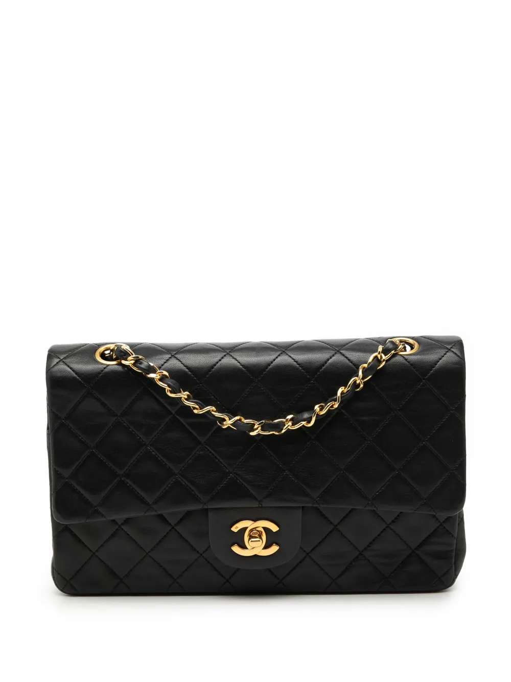 CHANEL Pre-Owned 1989-1991 Medium Classic Lambskin Double Flap shoulder bag - Nero