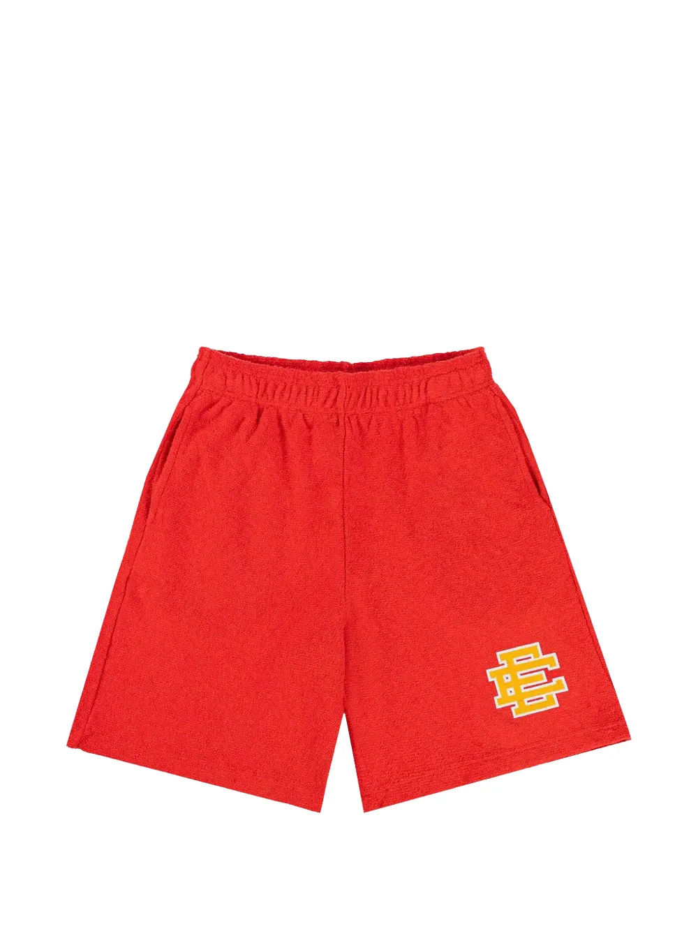 ERIC EMANUEL EE boucle-effect shorts - Rosso